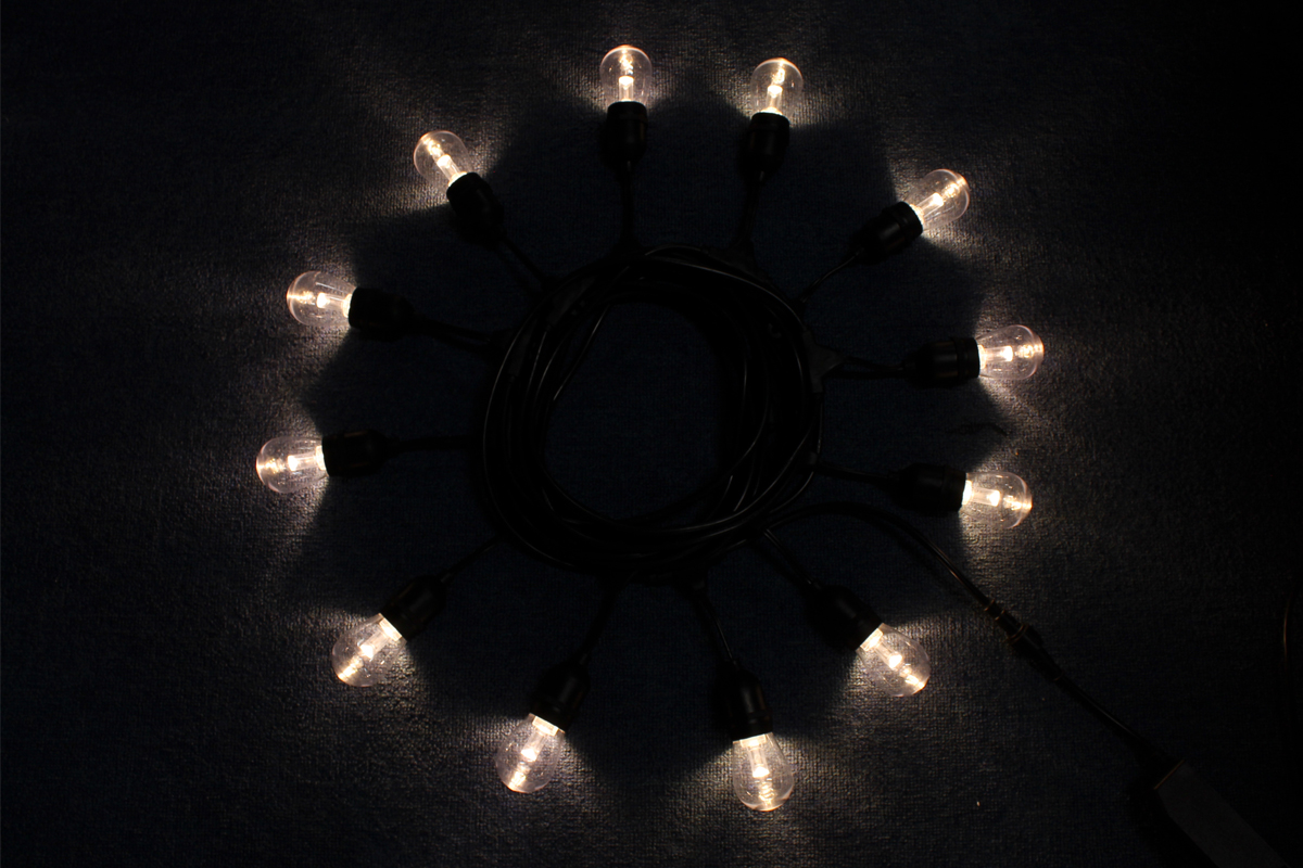24ft LED Outdoor Weatherproof led string lights Vintage Edison Remote Control Festival Temperature 2200K 3500K S14 Edison Light