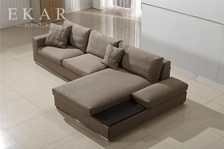 European Style Modern Leather Sectional L Shaped Sofa