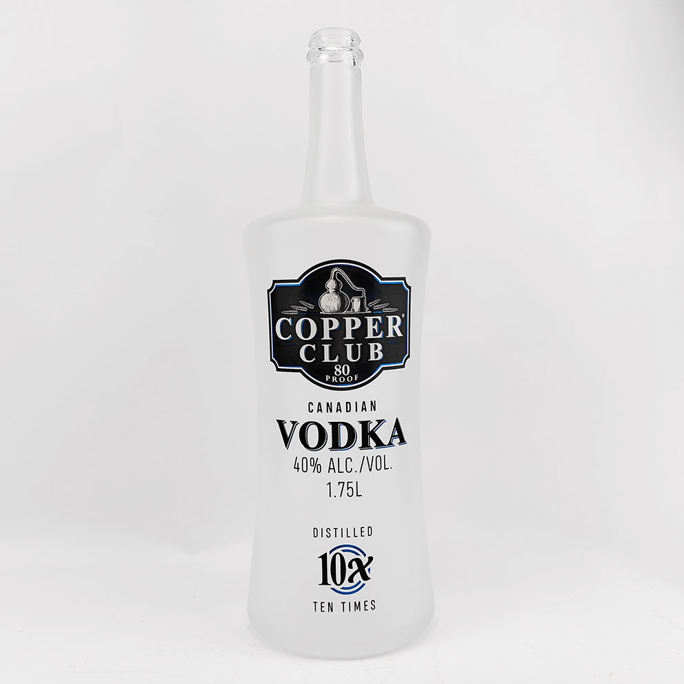 Industrial Beverage 700ml 750ml Frosted Glass Bottles for Vodka Empty Bottles