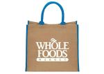 Vintage Style Jute Shopping Bags With Water Resistant Coated Lining