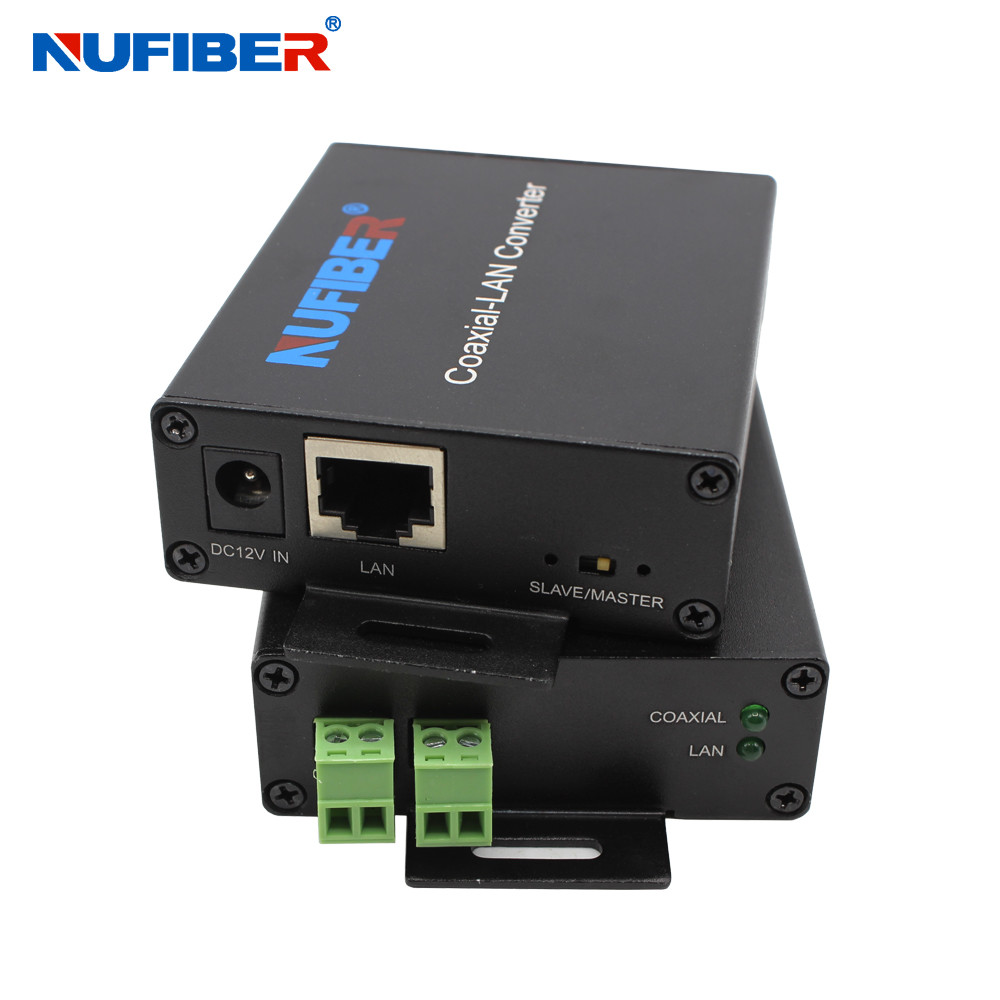 12VDC Ethernet Over Coaxial Extender , IP Over 2 Wire Ethernet Extender
