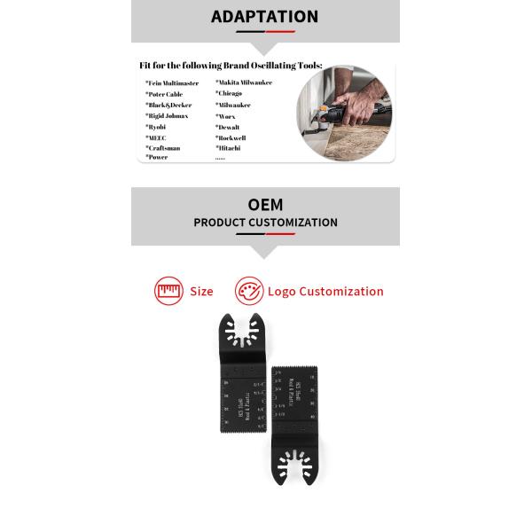 45X40mm Bi Metal HCS Oscillating Multi Tool Blades For Wood