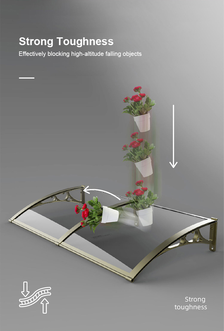 Waterproof Polycarbonate Canopy Awning Anti UV Polycarbonate Sheet Awning