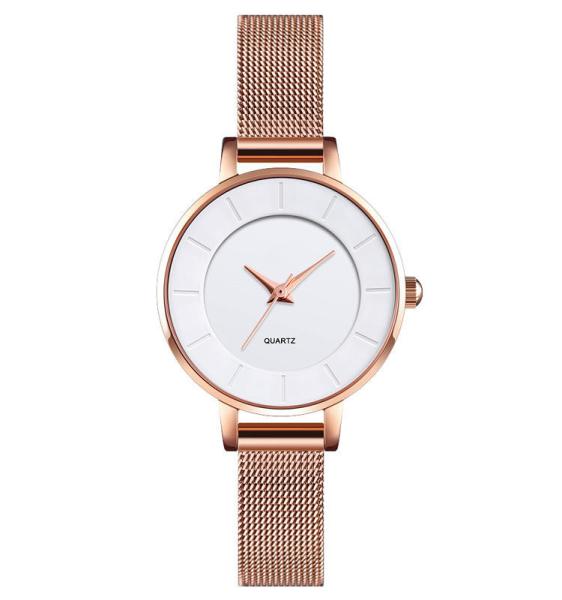 Q021 rose gold girls womans quartz watches back stainless steel watches women