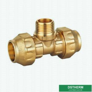 China SS Sleeve Tee Screw Brass PE Compression Fittings CW617N wholesale