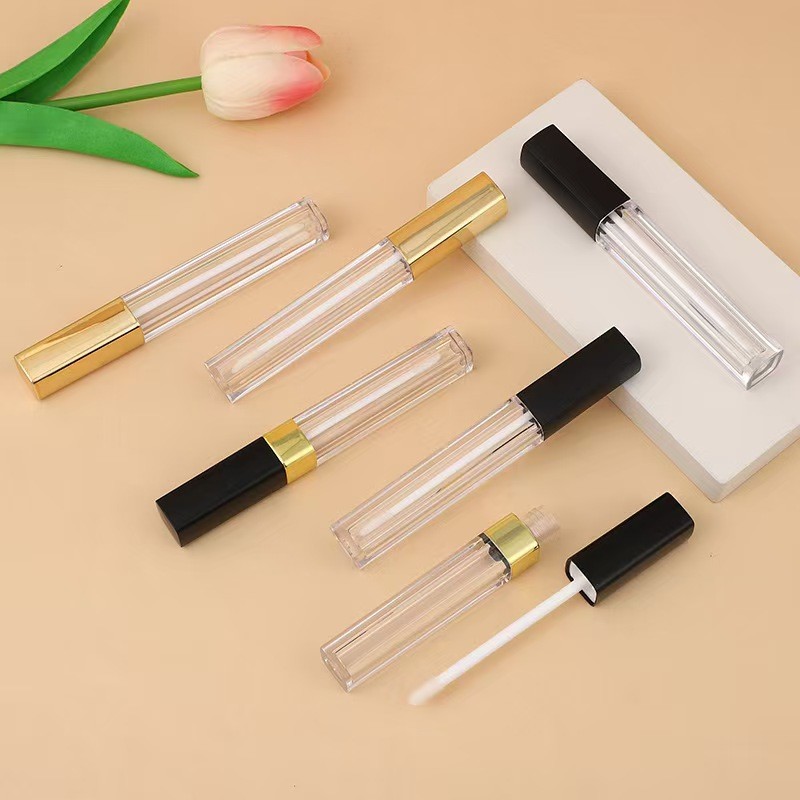 Slender Square Lip Glaze Tube Custom Color for Flawless Cosmetics Contouring