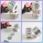 Rainbow Flower Printing Adhesive Sticker Label For Greeting Cards Gift Wraps