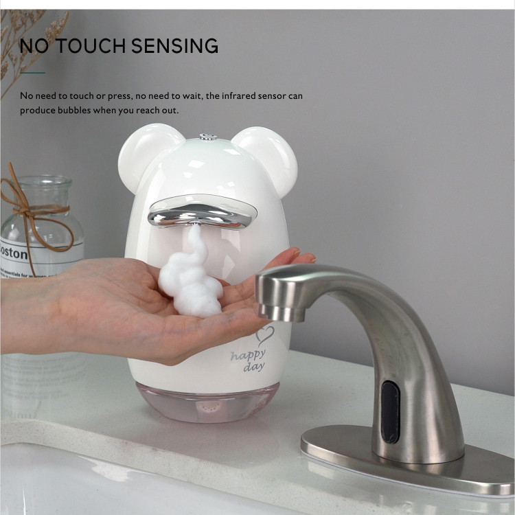 Pink Cute Automatic Soap Dispenser 2.6W PETG Kitchen Foaming