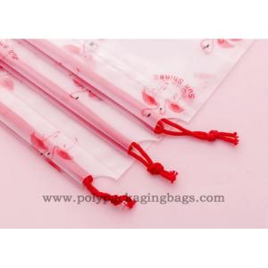 Custom Moisture Proof Clothes Cosmetics Drawstring Plastic Bags