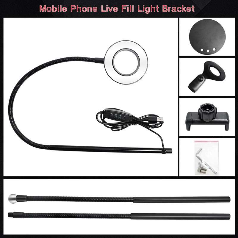 12000K Desk Ring Light With Phone Holder