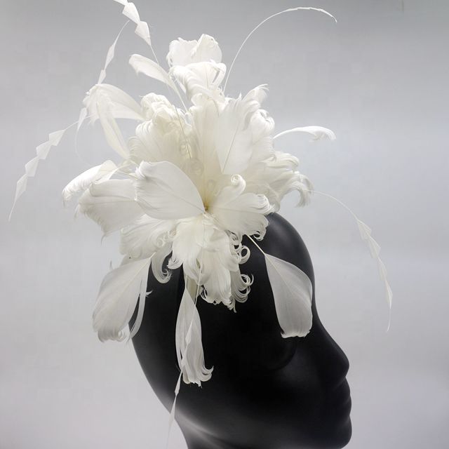 Silk Screen Printed Goose Flower Feather Headband For Father's Day Occasion