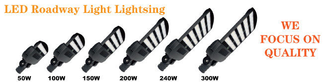 Energy Saving 3000K LED Roadway Light Fixtures Type Ⅲ 80*150° Beam Angle