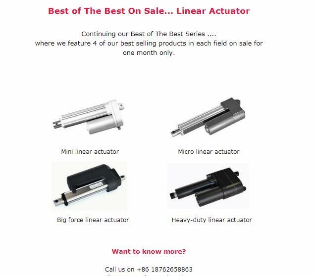 150mm stroke linear actuators 12v, brushed dc motor electric actuator with high waterproof appearance