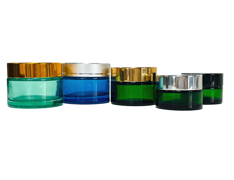 Amber Glass Jar 50ml For Cosmetic Face Cream Packaging