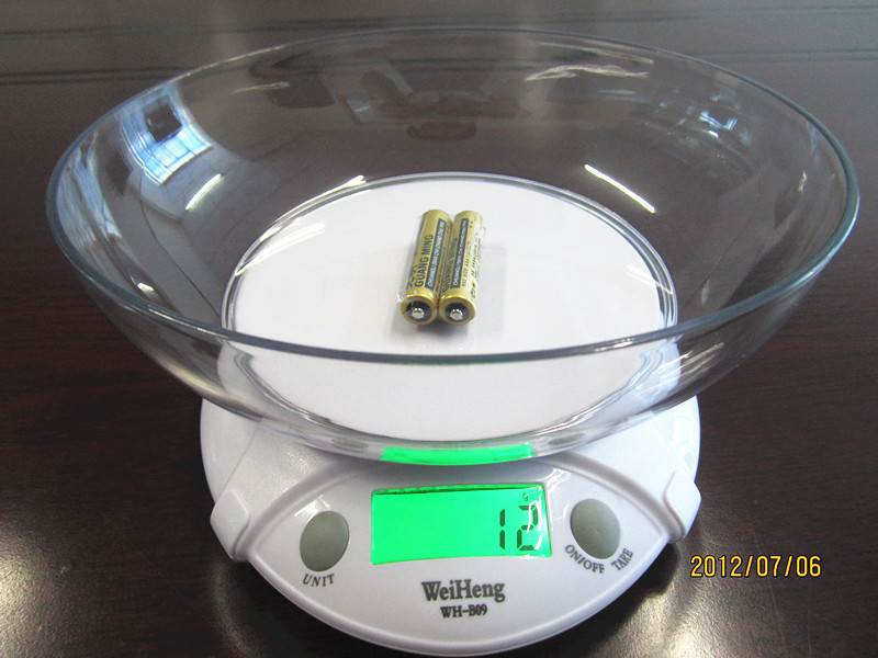 White Color Home Electronic Scale With 2 AAA Batteries Power Supply