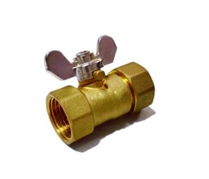 China DN15 Female Brass Ball Valve With Butterfly Handle wholesale
