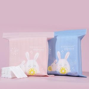 China Rabbit Pattern 5*6 Cm Beauty Cotton Pads For Disposable Cosmetic With CE wholesale