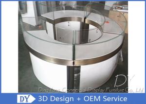 China Round Shop S / S Glass Jewelry Display Cases 1325 X 550 X 1000 MM wholesale