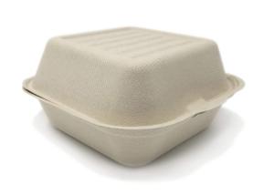 China 6x6 Inch Hamburger Biodegradable Takeout Containers wholesale