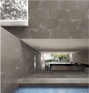 China Modern Commercial Non Slip Ceramic Floor Tile / 600*600 Black Tile Wall wholesale