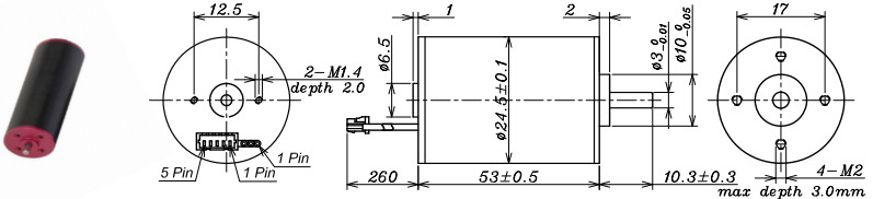 18v High Power Brushless Motor 0.18kg weight 40909mA Starting current