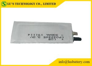 China CP042345 3.0V 35mAh Flexible LiMnO2 Battery Thickness 0.4mm wholesale
