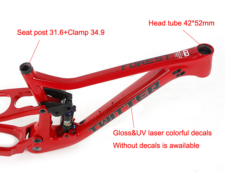 Light Weight T1000 Carbon Fiber MTB Frame Full Suspension Mountain Bike Frame