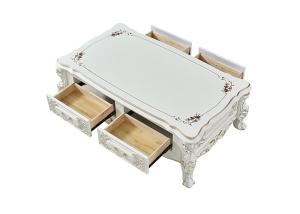 China MDF Baking Lacquer Carving Modern Living Room Coffee Table wholesale