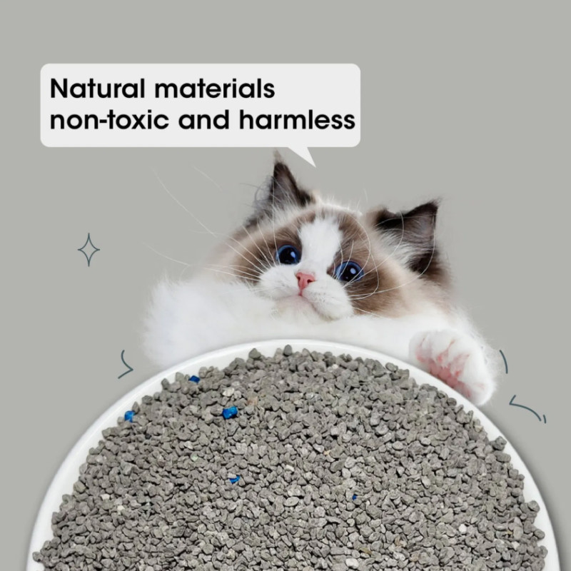Crushed Strong Clumping Ore Litter 100 Percent Dust Free Cat Litter