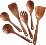 acacia Wooden Cooking Utensil Set Non Toxic Wooden Spatula For Nonstick