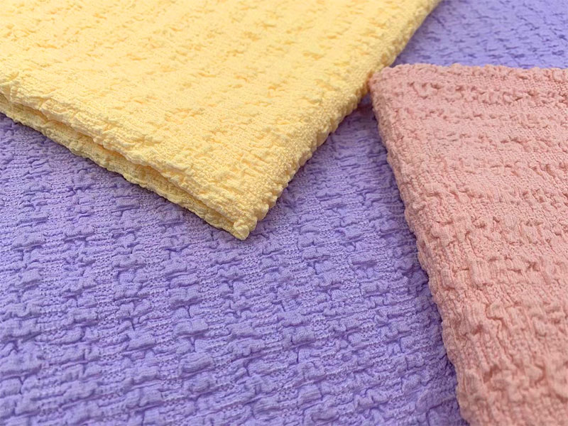 Breathable Spandex Polyester Knit Crinkle Bubble Fabric Jersey