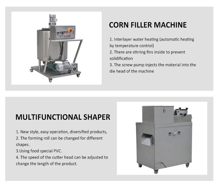 Automatic Core Filled Snack Puffed Corn Rice Puff Extruder Snack Food Making Machine