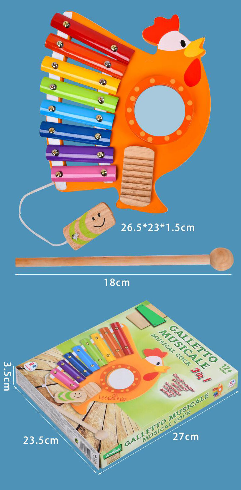 Colorful Knocking Piano Toddler Shape Puzzles for Educational Fun Age Range 2-4 Years
