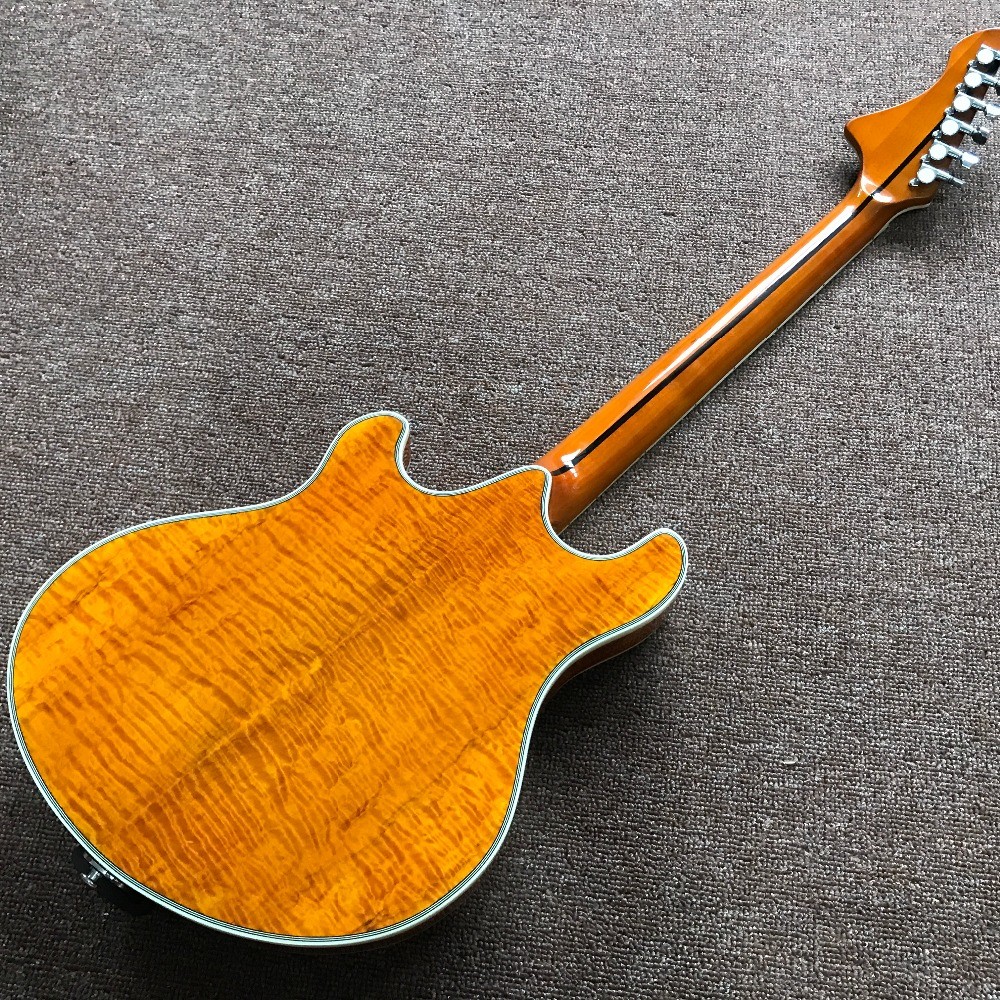 Wholesale and retail Big John music instrument new customized natural hollow electric guitar+foam box