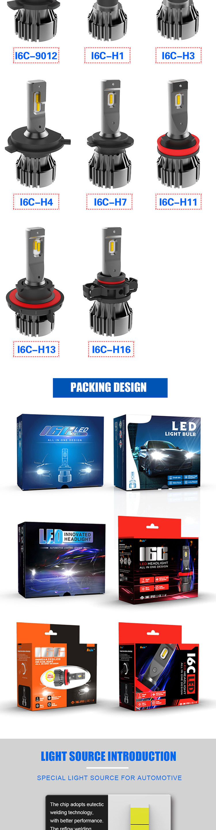H4 Led Moto Auto Headlight 6500K White 9003 Hb2 All In One Fan High Low Beam Car Lights