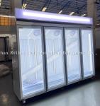 Supermarket 1-2-3-4 Door Ice Cream Cooler Upright Freezer