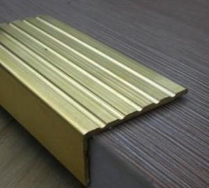 China stairway Non slip Tread copper extrusion profiles wholesale