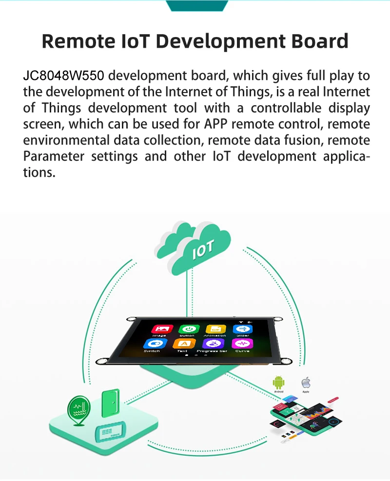 TFT Human Machine Interface Display JC8048W550 Without Touch Temperature Resistant