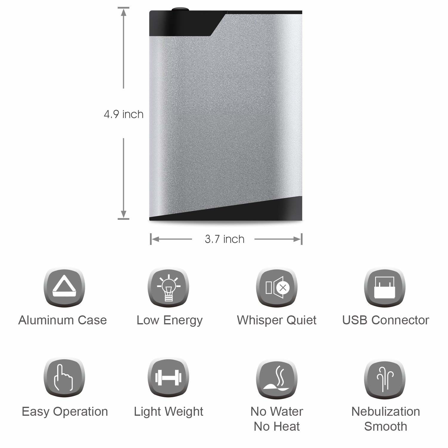 Waterless Scent Nebulizer With Built - In Lithium 4000mah Battery