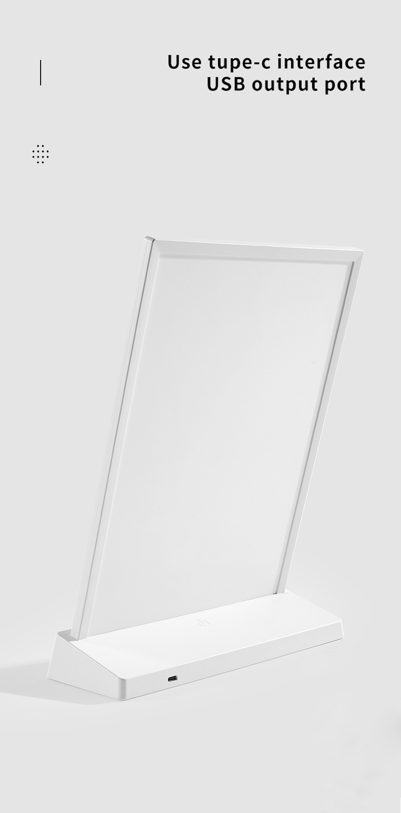A4 Size LED Menu Stand Countertop Acrylic Holder Display With 7 Colors