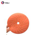 Abrasive Ceramic 6 Inch Round Sanding Discs With Holes Orange