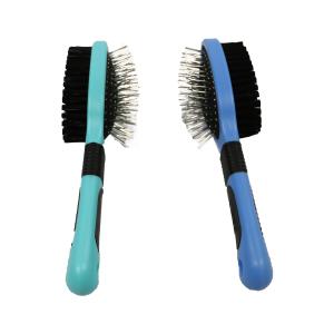 China Large Pet Rubber Deshedding Brush For Dogs Cats Grooming Double Sided Flea Comb 206x57x57mm wholesale