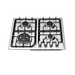 Electronic Ignition 4 Burner Gas Hob Stove Stainless Steel