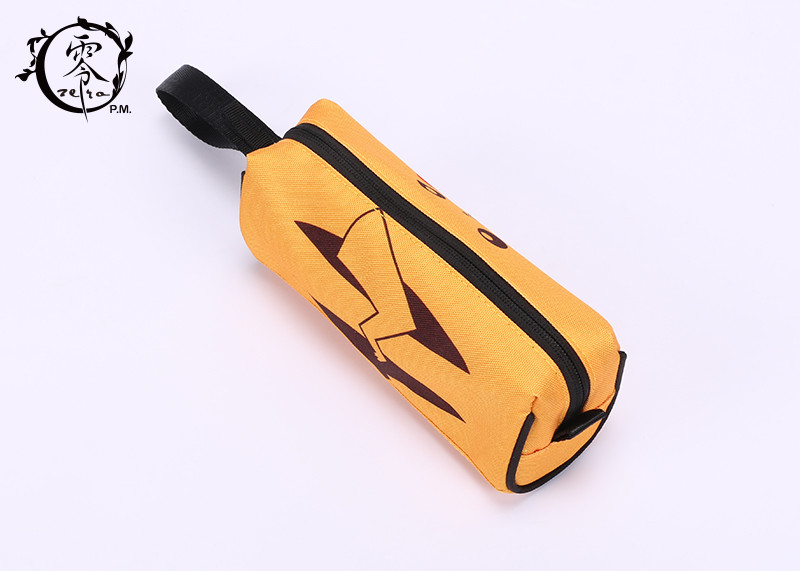 Pokemon Pikachu Zipper Pencil Case , Waterproof Travel Makeup Canvas Pencil Holder
