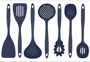 China Cooking kitchen utensil set-7 pieces,suitable for non-stick cookware,blue wholesale