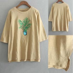 China China Manufacturer Women Embroidered Crew Neck T Shirt For Girl wholesale