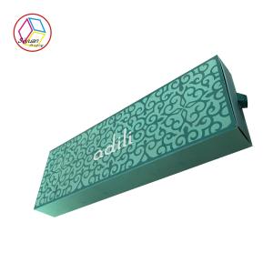 China Green Hair Extensions Packaging Box , Cardboard Wig Box Customized Logo wholesale