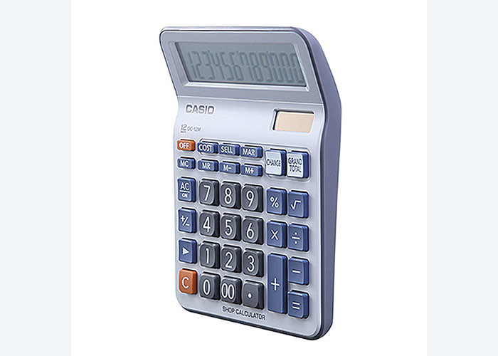 For Casio DC-12M Calculator Medium Change Machine MC-12M Financial Accounting 12 Figure Solar