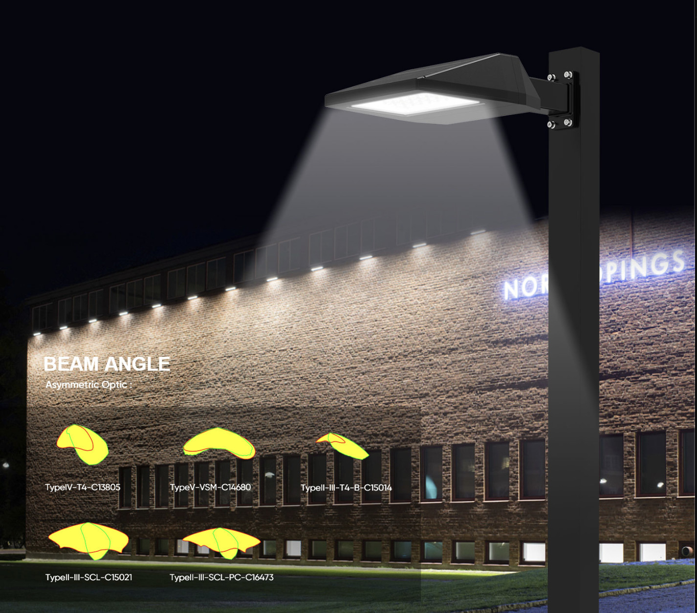 6000K LED Post Top Light IP66 IK09 Pole Mounted LED Light Fixtures