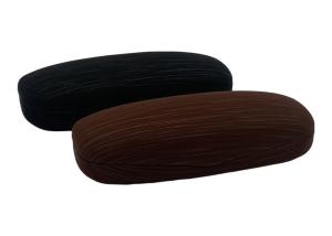China Dark Brown Metal Glasses Case , Clamshell Glasses Case For Kids wholesale